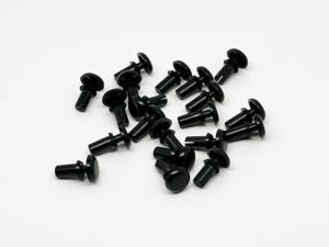 Rivets plastiques noirs pour renfort de carrosserie (x20) Ø3 x L6